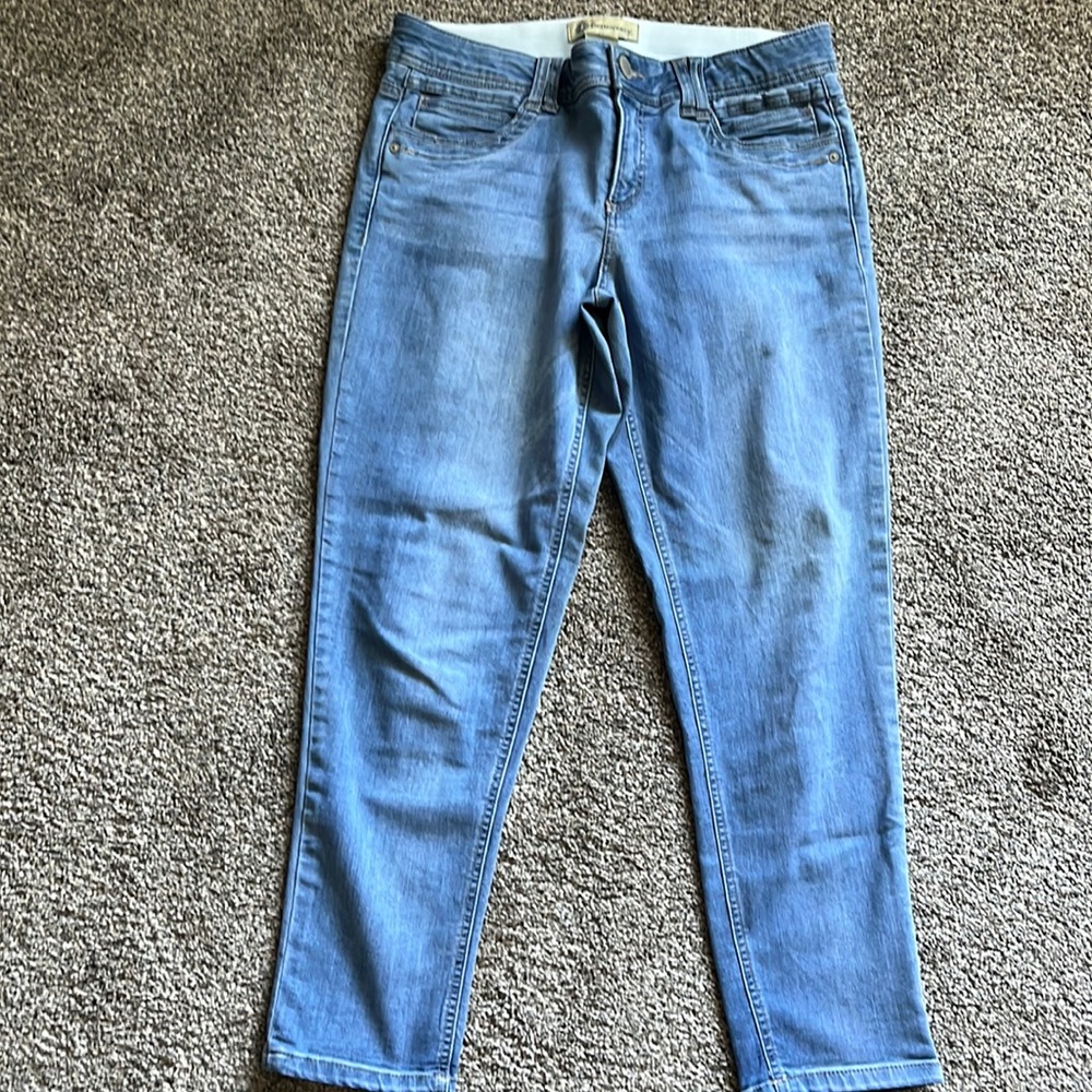 Democracy Ab Solution ankle jeans, size 10, light wash, very stretchy
